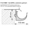 Profil K40 z hakiem rynnowym G75 – położenie górne